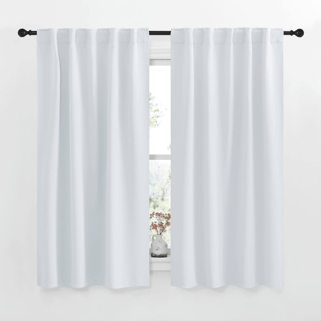 Nicetown Insulated Room Darkening Curtain Panels - (Cloud Grey Color) W42 X L63, Two Pieces, Modern Design Thermal Privacy Protection Window Treatment Drapes/Draperies For Bedroom