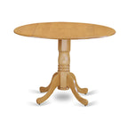 East West Furniture Dlno5-Oak-W 5 Pc Small Kitchen Table Set-Round Table And 4 Dining Chairs.