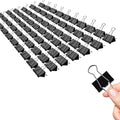 Small Binder Clips, 72 Pack, 3/4 Inch, 0.75 Inch, Standard 19Mm, Black, Small Binder Paper Clips, Fold Clamp, Small Size, Small