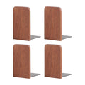 Muso Wood Book Ends for Shelves, Non-Slip Bookends, Heavy Duty Wooden Bookend Support for Books and Movies (Sapele 2 Pairs)