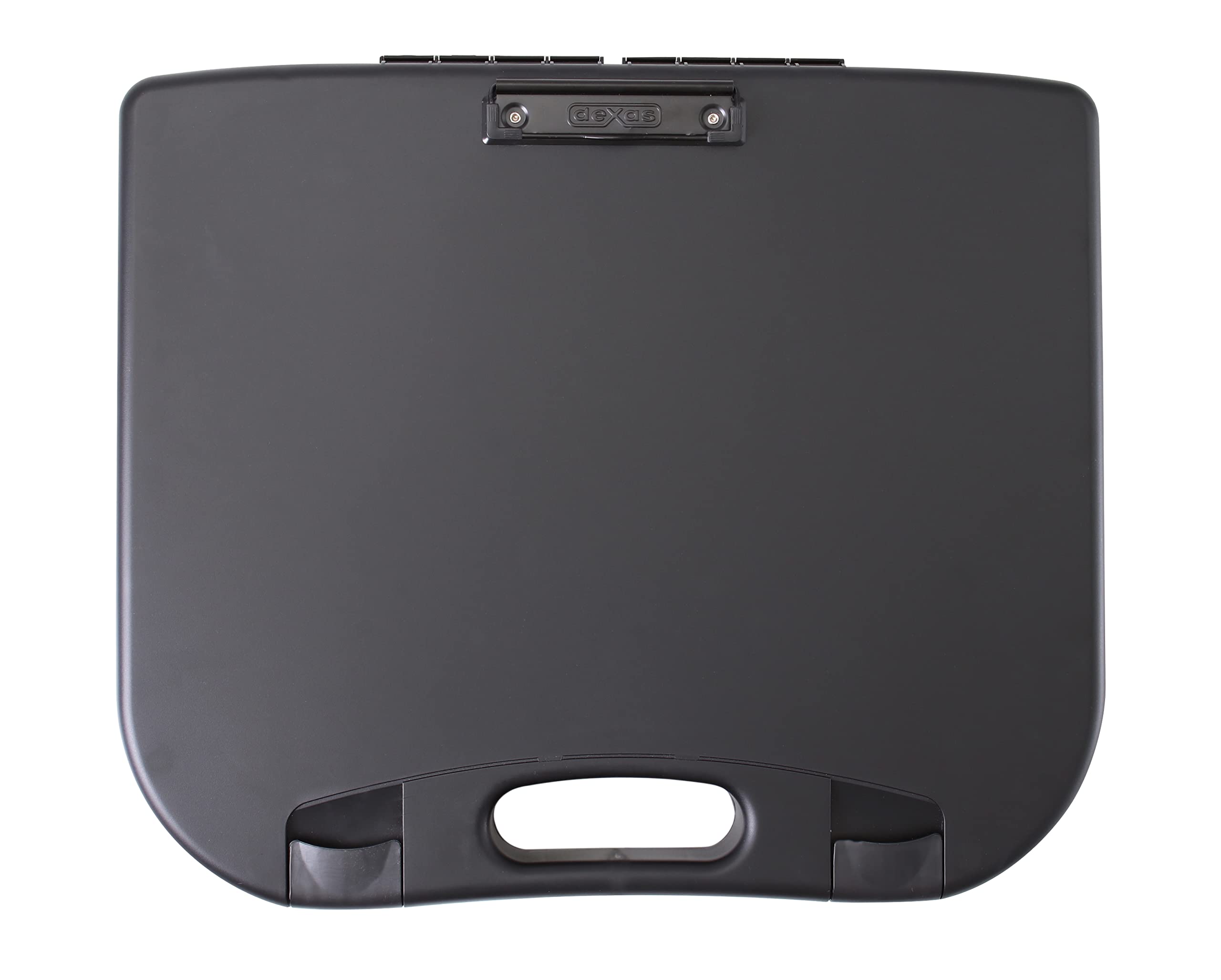 Dexas Portable Lap Desk With Storage, Integrated Handle, Exterior Wire Clip, 18   X 15.25   X 1.38    Black W/Black Latch