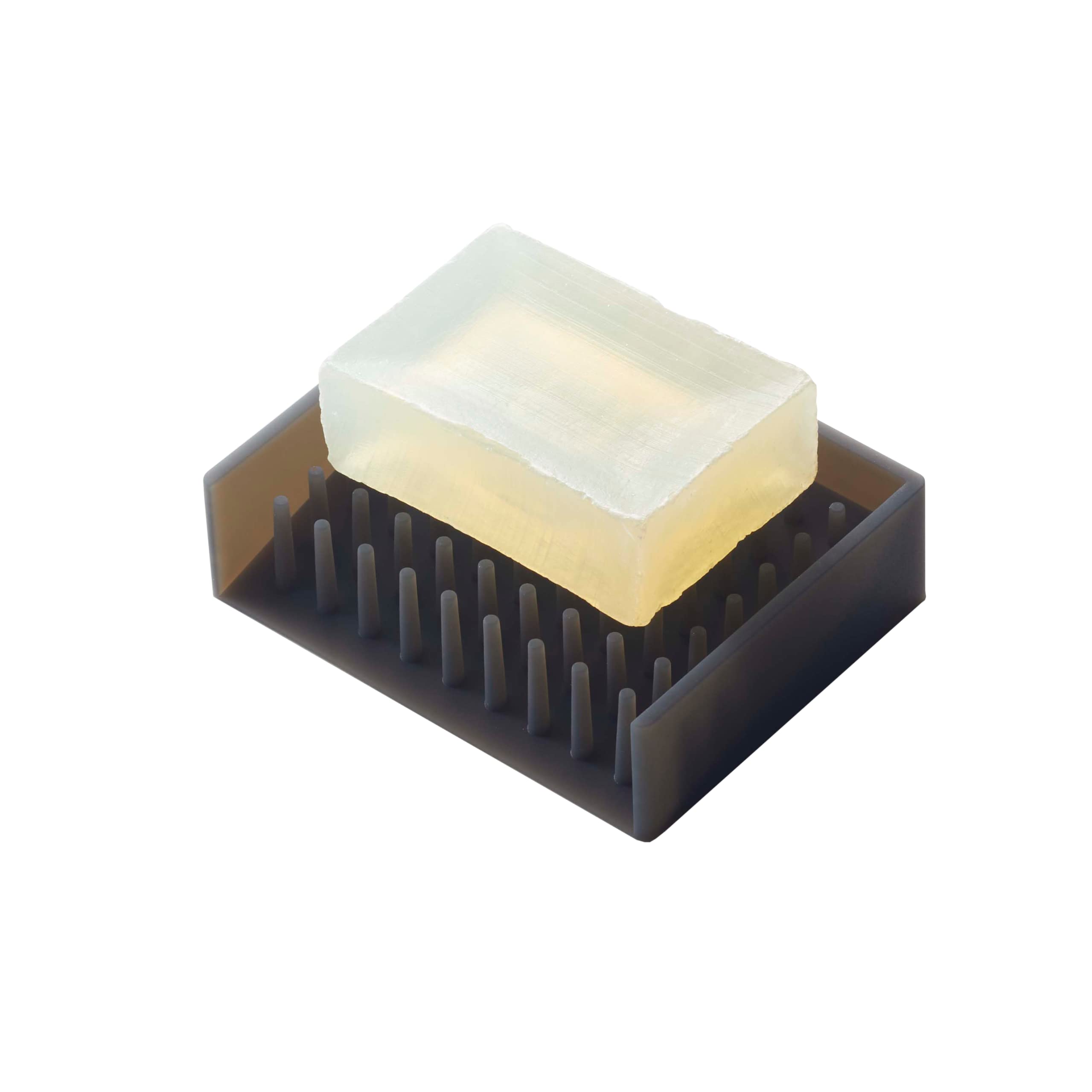 YAMAZAKI home 2995 Self Draining Soap Tray-Floating Holder Dish for Sink, One Size, Black