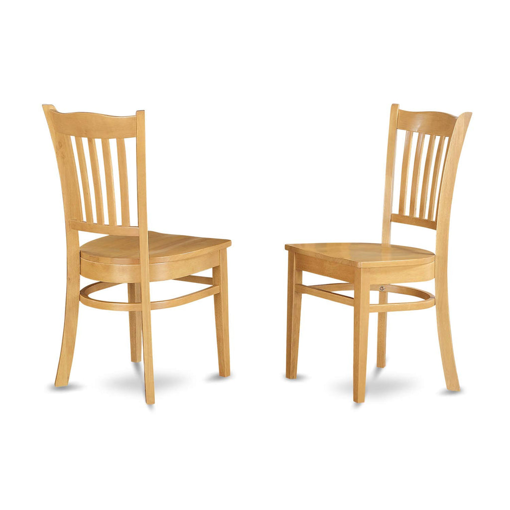 East West Furniture CAGR6-OAK-W 6 Piece Dining Room Table Set Contains a Rectangle Kitchen Table and 4 Dining Chairs with a Bench, 36x60 Inch, Oak