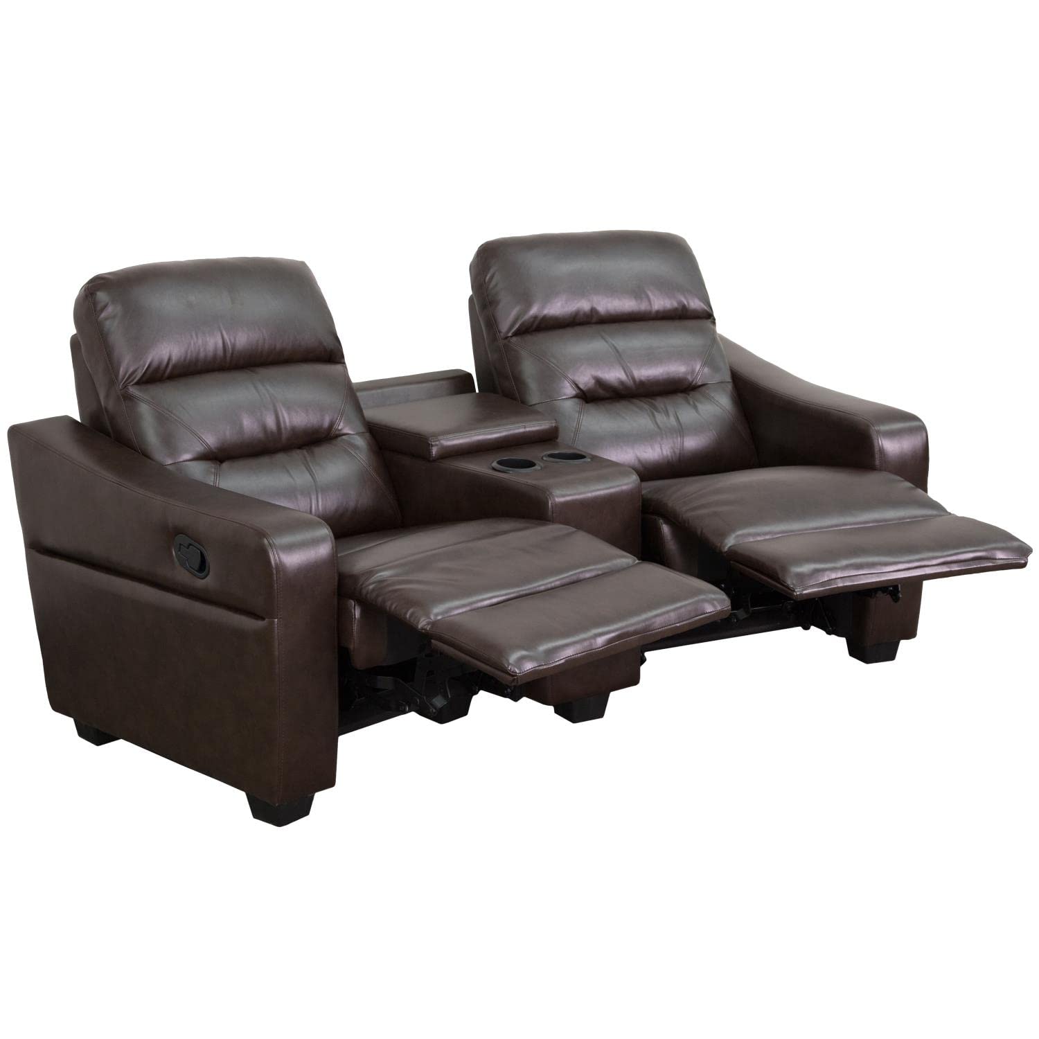 Flash Furniture Theatre Seats | LeatherSoft Reclining Home Theatre Sectional Sofa