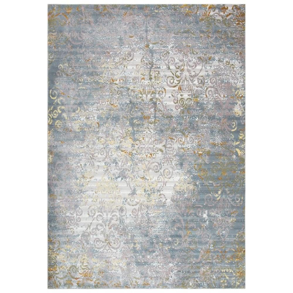 Rizzy Home Alora Decor Morocco 8'10"X11'10" Broken Damask Blue/Gray/Cream Area Rug