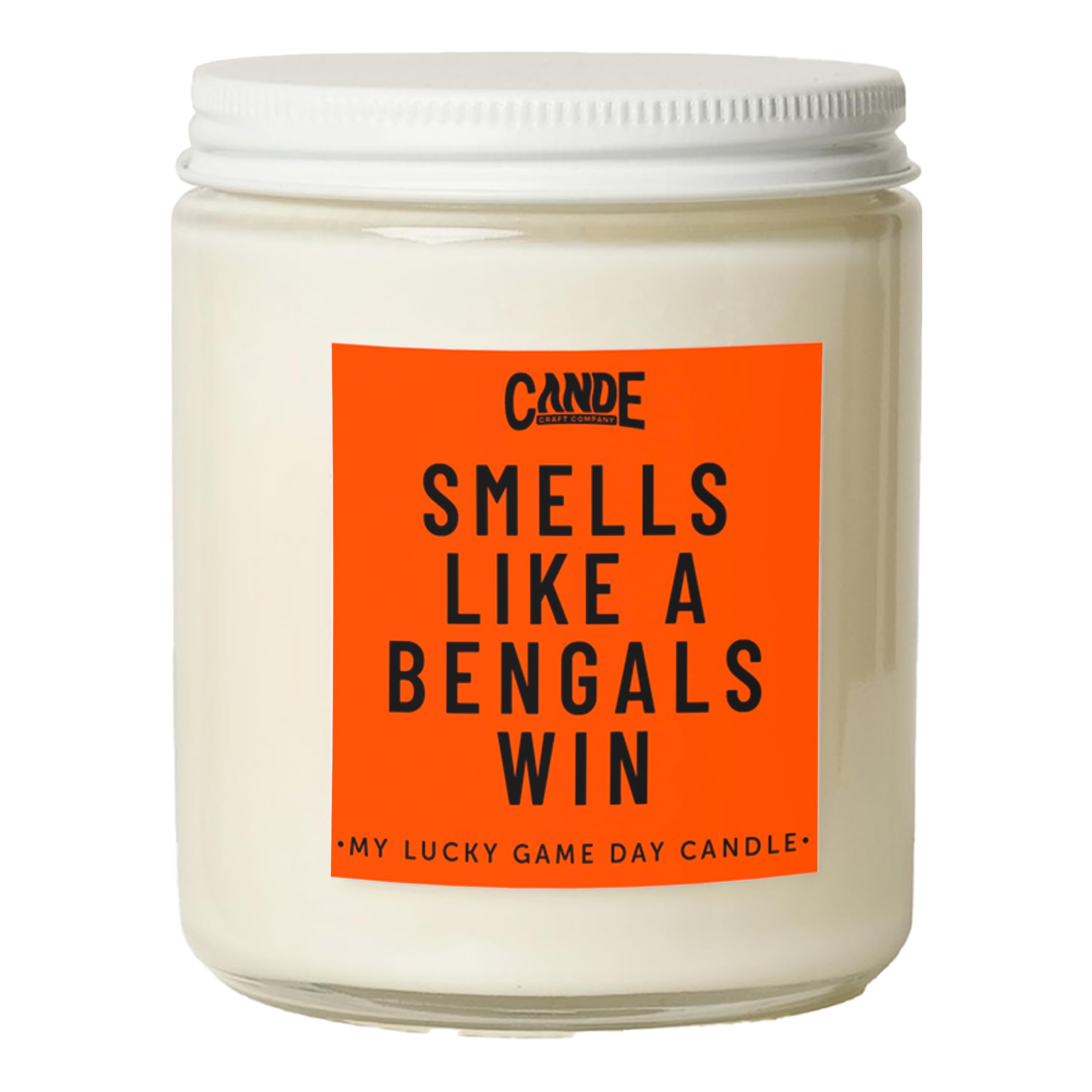 CE Craft - Smells Like A Bengals Win Candle - Football Themed Candle, Gift for Dad, Gift for Son, Cincinnati Gift, Cincinnati Th