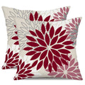 Dfxsz Wine Red Pink Flower Pillow Covers 20X20 Inch Set Of 2 Outdoor Throw Pillows Outdoor Waterproof Decor For Living Room Sofa