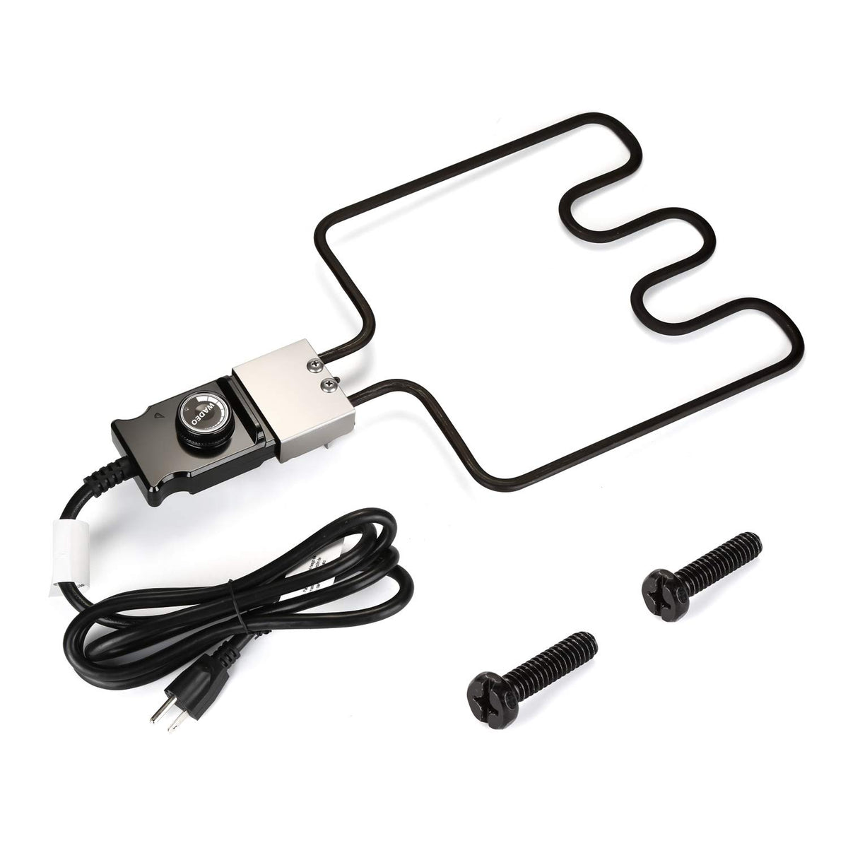 Wadeo Electric Smoker And Grill Heating Element Replacement Part With Adjustable Thermostat Cord Controller, 1500 Watt Heating E
