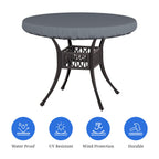 Covers & All Round Table Top Cover, 12 Oz Waterproof Uv & Weather Resistant Patio Table Cover, Outdoor Table Cover For Patio Outdoor Furniture & Coffee Table (41' Dia X 4' H Inches, Gray)