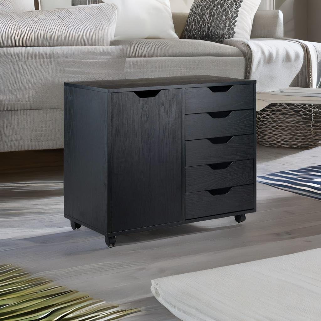 Ergode Wood Halifax Cabinet - Versatile 5-Drawer & Side Storage Solution