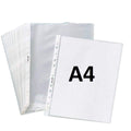 True-Ally Heavy Duty 50 Pcs 200 Micron Transparent Document Sleeves, Leaf Sheet Clear Certificates, Waterproof Sheet Protectors 