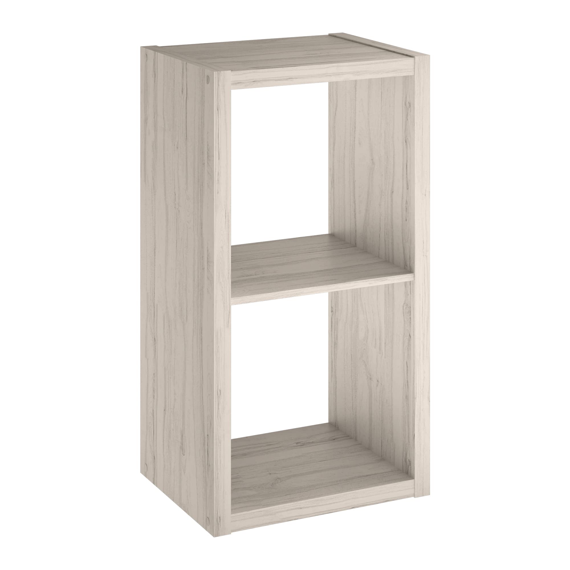 Closetmaid 4536 Decorative Open Back 2-Cube Storage Organizer, Bleached Walnut