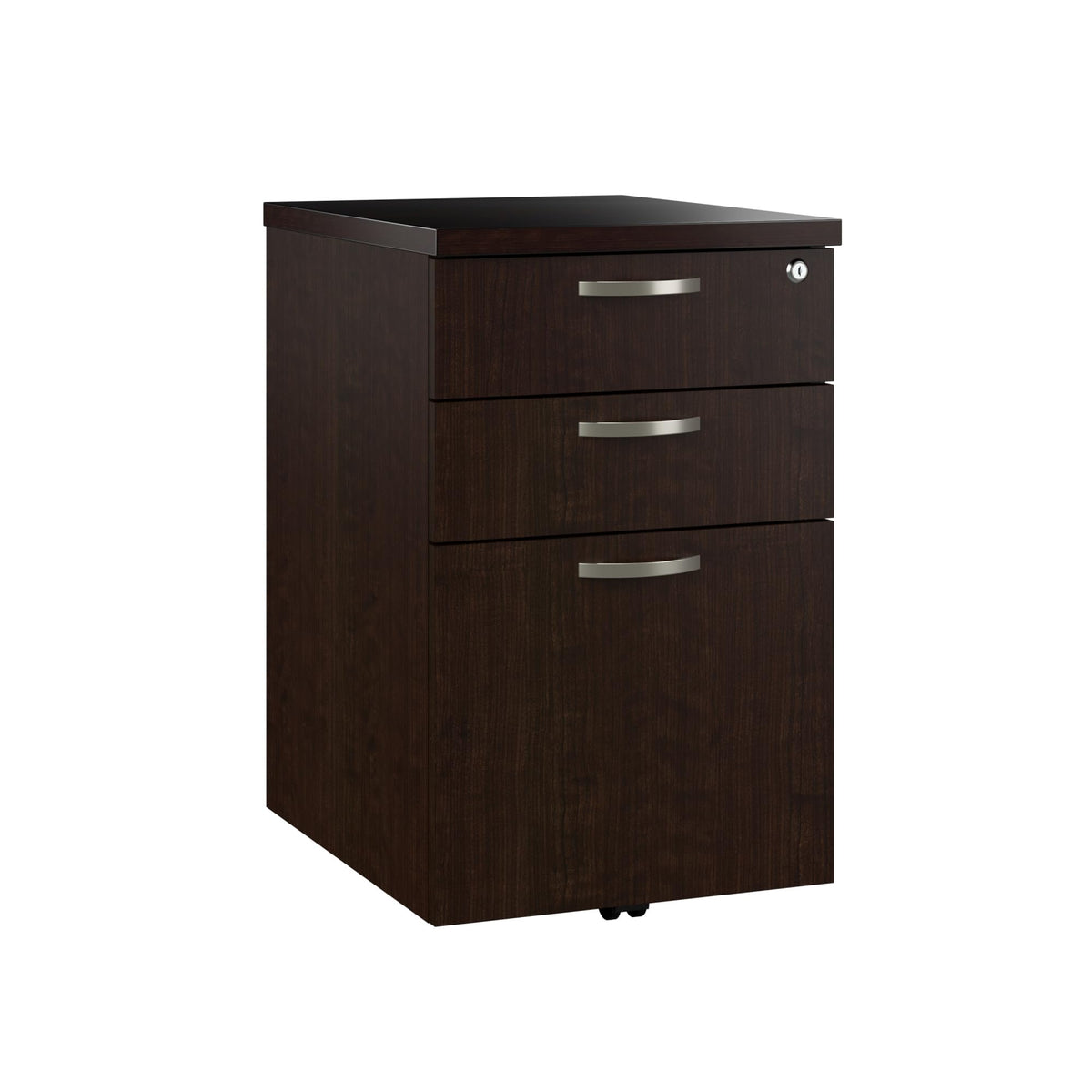 Bush Furniture Bsheof116Mr03 Easy Office Mocha Cherry 16W 3 Drawer Mobile Pedestal