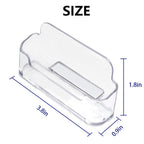 16 Pack Clear Desktop Business Card Holder Display, Plastic Business Card Stand For Office