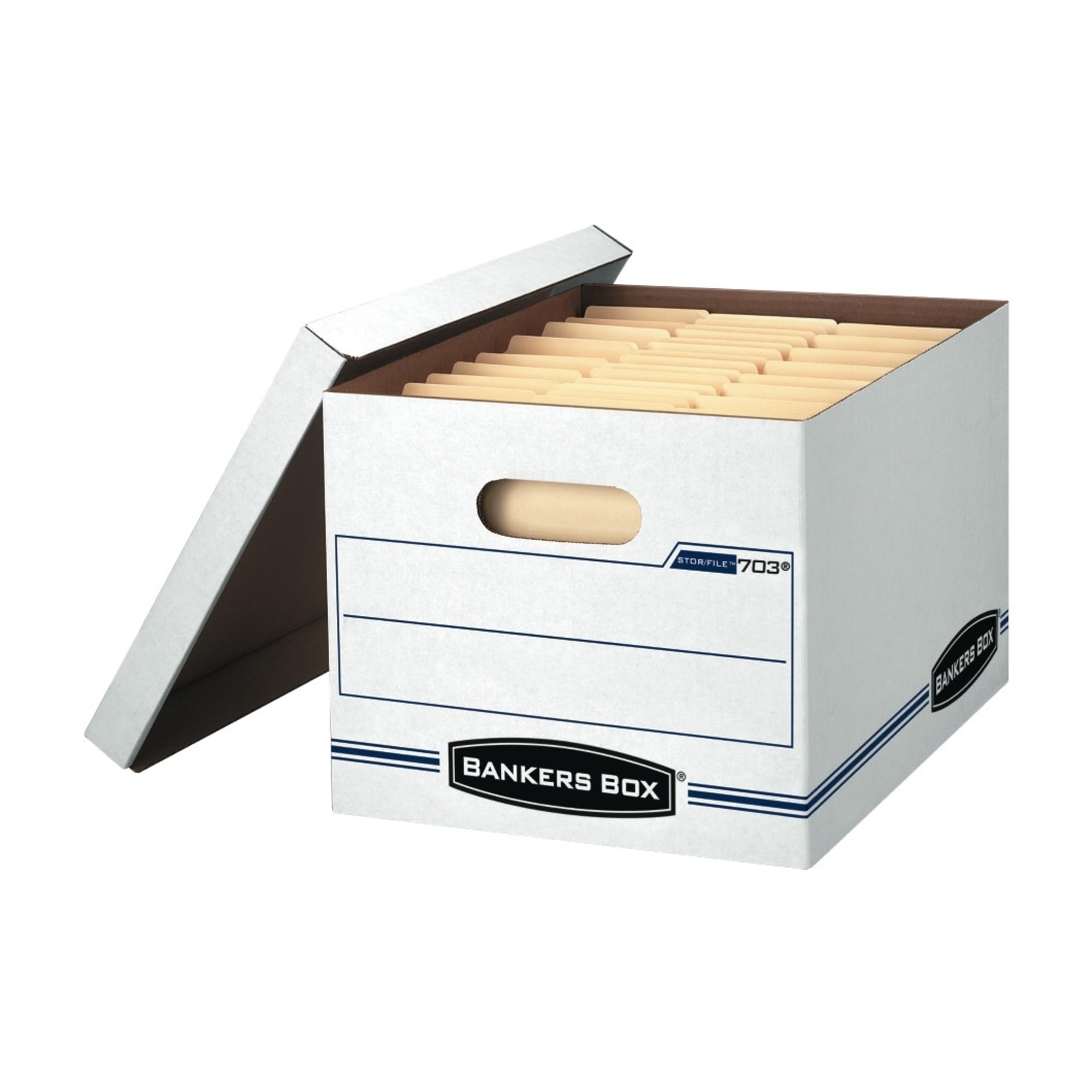 Bankers Box Stor/File Storage Boxes, Standard Set-Up, Lift-Off Lid, Letter/Legal, 6 Pack (57036-04)