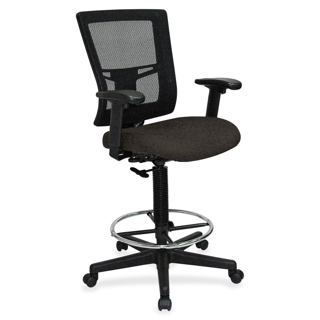 Lorell 15&quot; Breathable Mesh Drafting Stool In Pepper