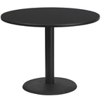 Flash Furniture Stiles 42'' Round Black Laminate Table Top with 24'' Round Table Height Base