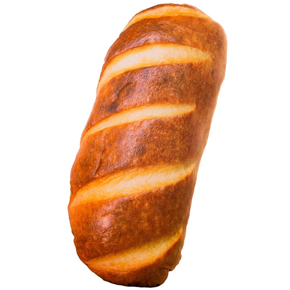 Elfishgo 3D Simulation Bread Shape Pillow,Soft Butter Bread Food Plush Cushion Stuffed Toy For Home Decor 23.6'