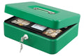 Kyodoled Large Lock Box With Money Tray,Storage Cash Box With Lock,Safe Metal Box For Money,9.84'X 7.87'X 3.54' Green Large