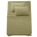 Lux Decor Twin Xl Sheet Set - 4 Pc Brushed Microfiber Bed Sheet 16 Inches Deep Pockets - Embroidered & Plain Pillowcases - Hotel
