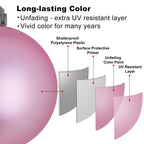 Bubblegun Pink 4.0' Large Christmas Balls - Christmas Tree Decoration Ornaments Shatterproof Hanging Balls For Birthday Hallowe