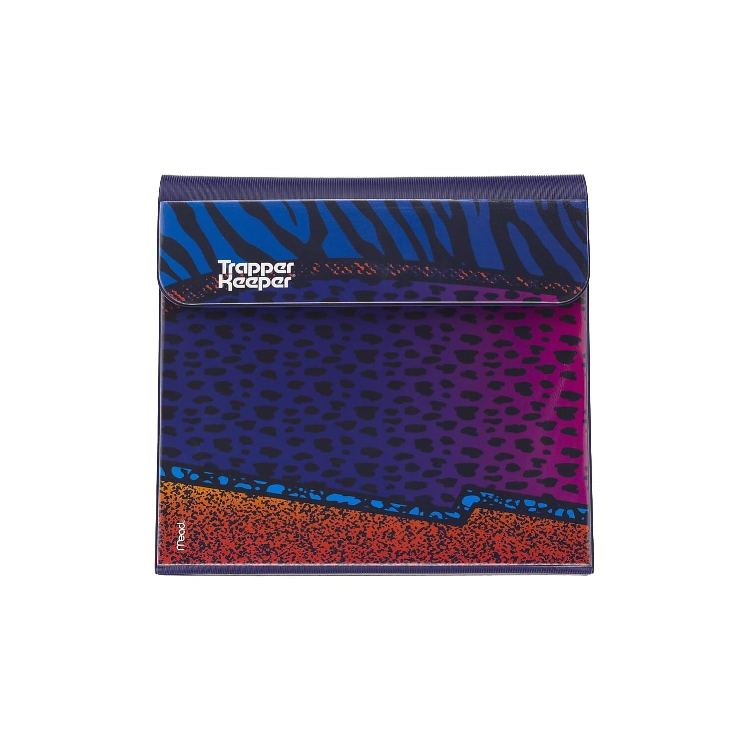 Trapper Keeper Binder, Retro Design, 1 Inch Binder, 2 Folders And Extra Pocket, Metal Rings And Spring Clip, Secure Storage, Ani