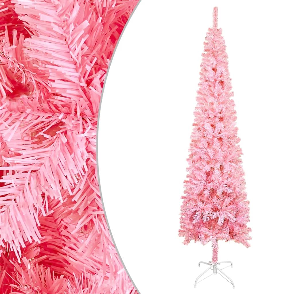 Vidaxl Slim Christmas Tree Pink 5 Ft