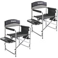 Kingcamp 2-Pack Directors Camping Chair With Padded Folding Portable Seats, Black
