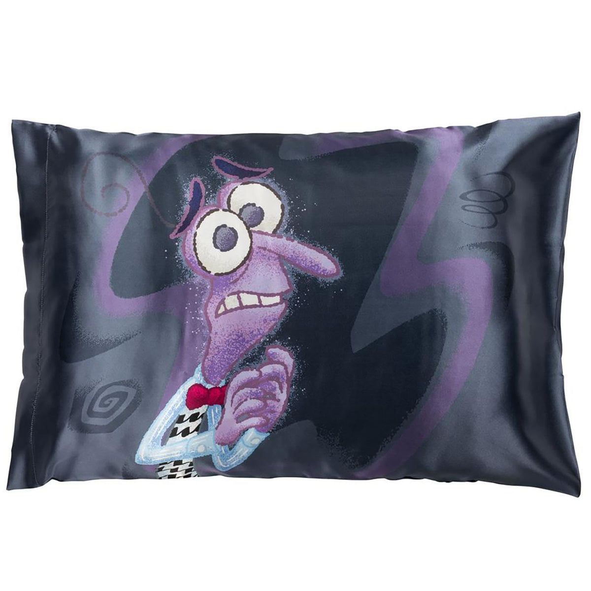 Disney Pixar Inside Out Fear Satin Pillowcase - Standard Size 20X30 Inch Silky Soft Dark Grey Premium Pillow Cover