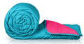Zinnia Ultra Soft Microfibre Reversible Comforter  Double 230 x 255 CM, Pink and Teal(Solid  Vibrant)