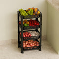 Foroly 4Layer Multipurpose Plastic Kitchen Storage Rack | Vegetable Basket Organizer | Stackable Storage Stand For Home, Pantry