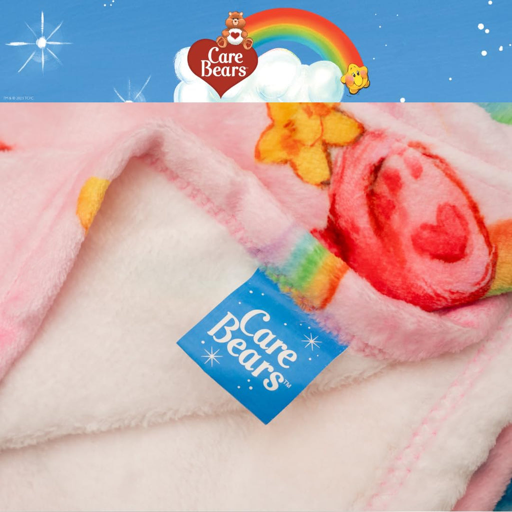 Franco Collectibles Care Bears Bedding Super Soft Plush Blanket, 62 In X 90 In, (Officially Licensed Product)