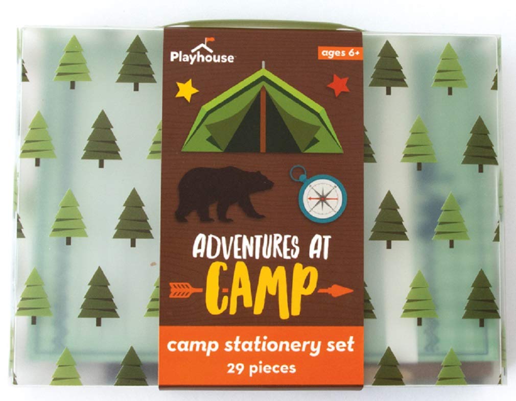 Playhouse 29-Piece Adventures At Camp Complete Letters And Notes Stationery Tote For Kids