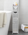 Aojezor Bathroom Storage: Small Toilet Paper Cabinet - Fit For Mega Roll, White