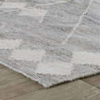 Kosas Home Lexington 30 X 96 Geometric Polyester Fabric Area Rug In Gray