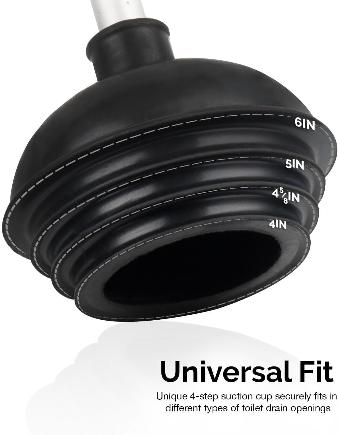 Neiko 60166A Toilet Plunger With Patented All-Angle Design, Heavy-Duty Toilet Bowl Plunger With Aluminum Handle, Bathroom Necess