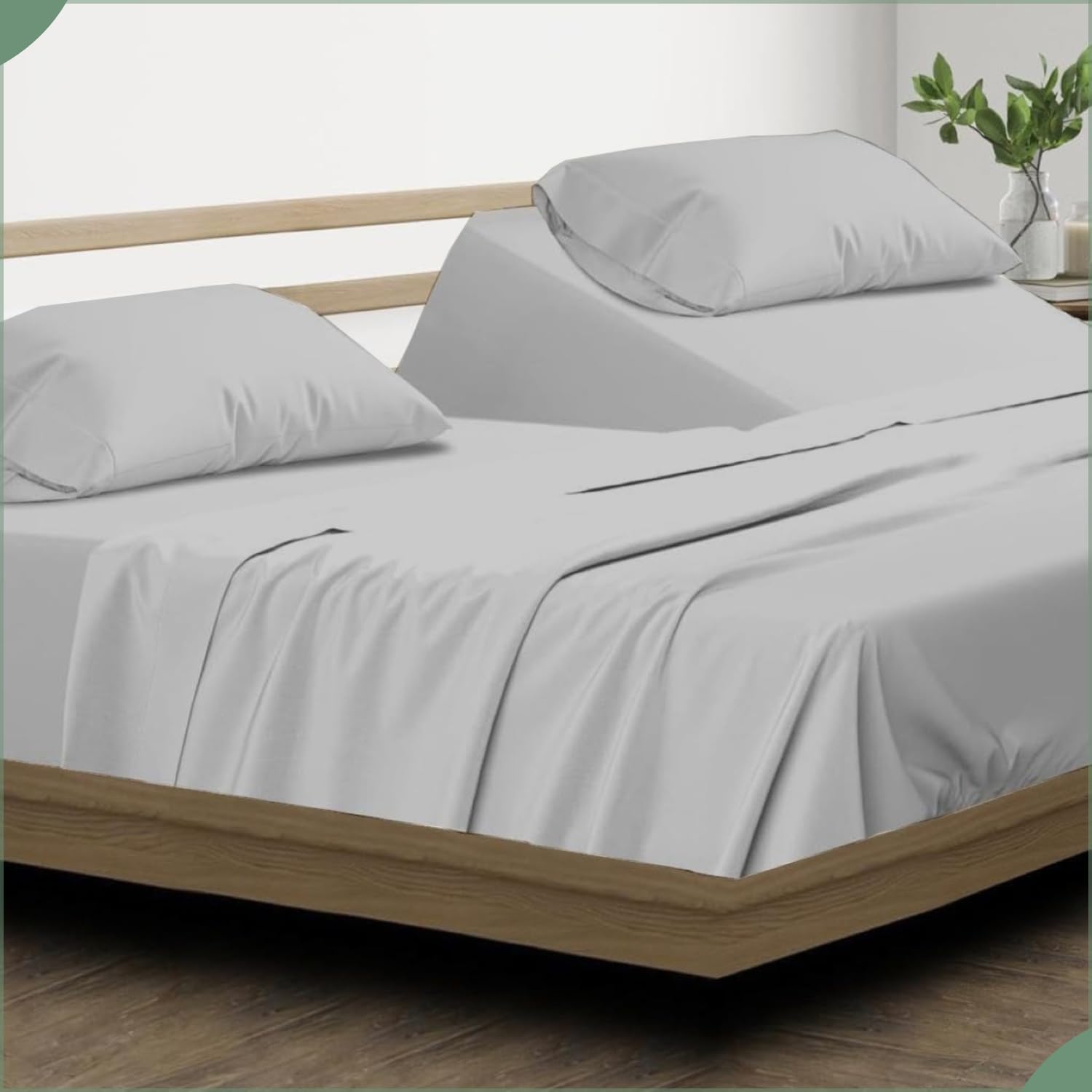 Top Split King Sheets Sets For Adjustable Beds, Sheets For Sleep Number Bed Split King Deep Pocket, 34' Split Top King Sheets 4