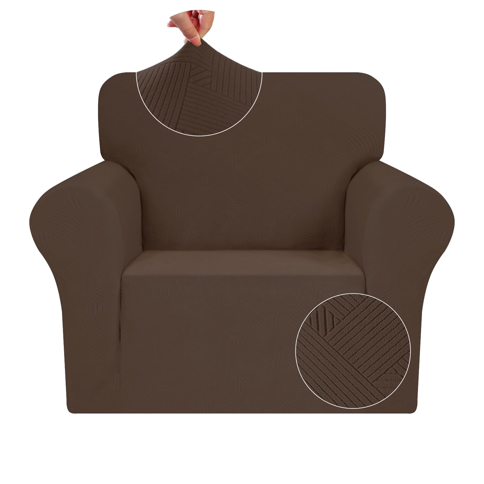 Jiviner 2024 Newest Chair Cover For Living Room, 1 Piece Armchair Sofa Slipcovers Stretch Pet Friendly Couch Furniture Protector