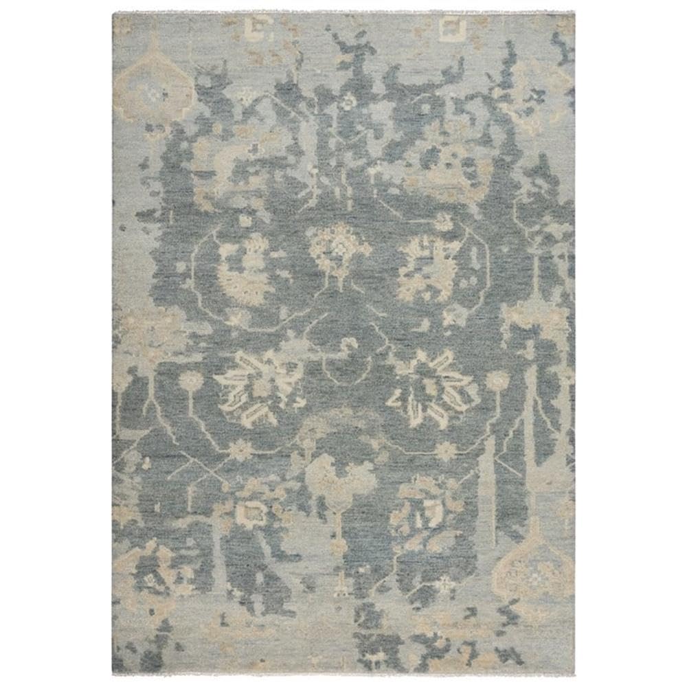 Alora Decor Abby 6' X 9' Traditional Dk. Gray/Blue/Gray Hand Knotted Area Rug