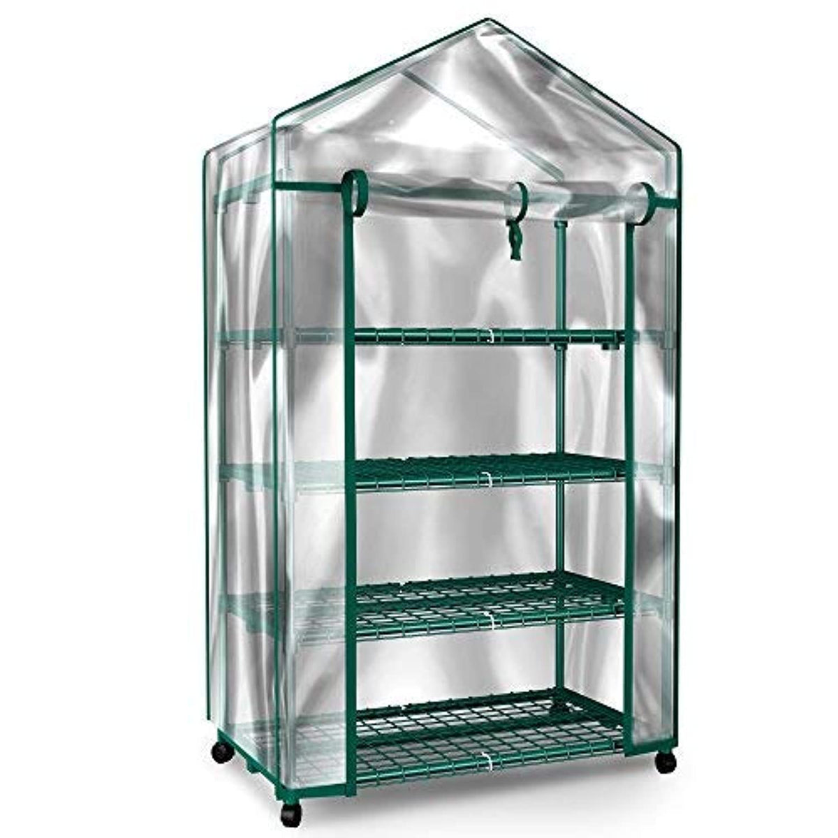 Home-Complete Mini Greenhouse-4-Tier Indoor Outdoor Sturdy Portable Shelves-Grow Plants, Seedlings, Herbs, Or Flowers In Any Sea