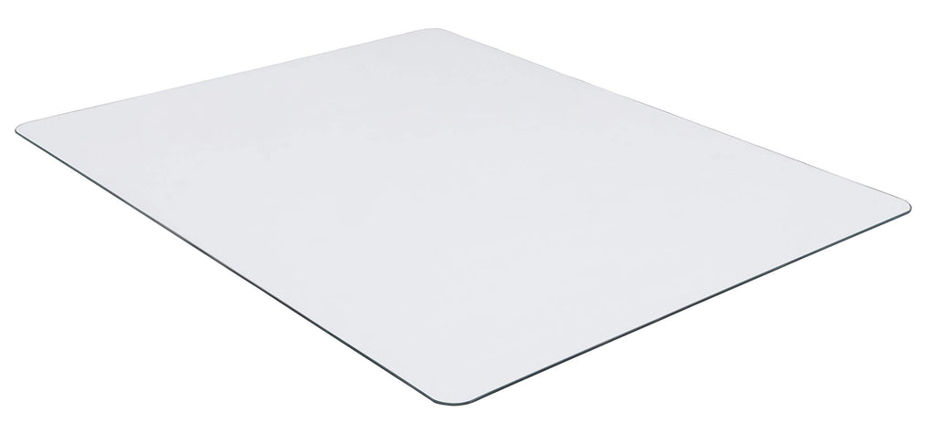 Lorell Tempered Glass Chairmat, 48" Width x 60" Depth x 0.25" Thickness, Clear, 1 Each