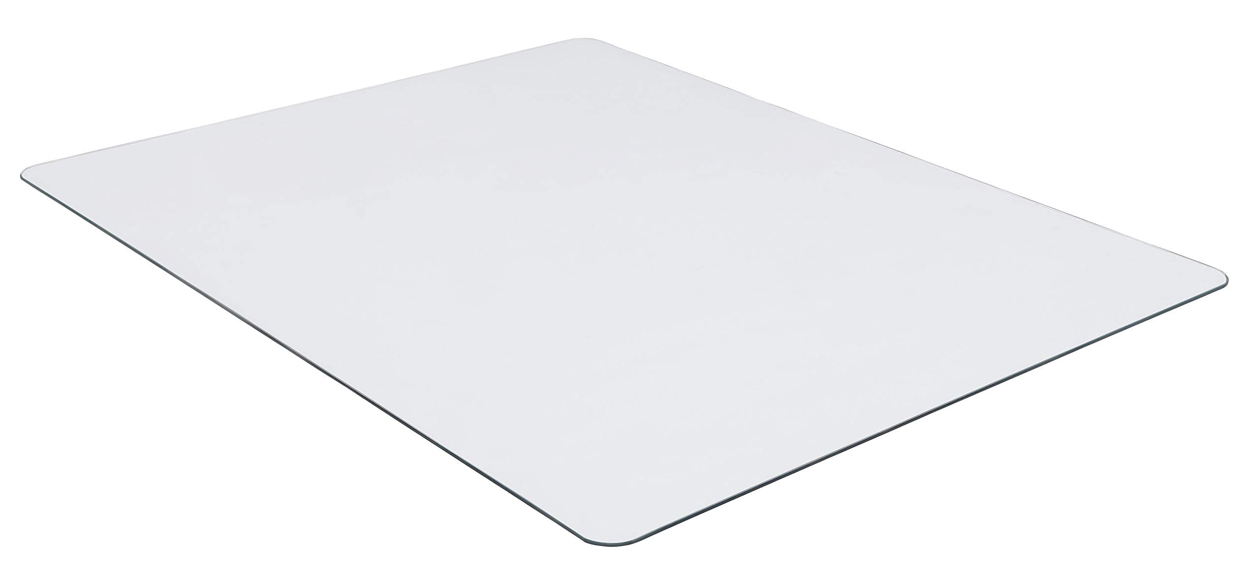 Lorell Tempered Glass Chairmat, 48" Width x 60" Depth x 0.25" Thickness, Clear, 1 Each
