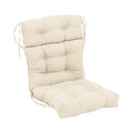 Blazing Needles 22 45-inch Twill Seat/Back Tufted Chair Cushion, 22 x 45, Natural