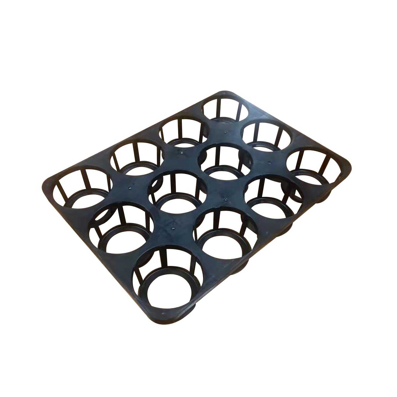 Rootrimmer 12-Pocket Nursery Planter Pots Shuttle Carry Trays 5-Pack 4 Inches Round Seedling Plastic Pots Butterfly Carrier