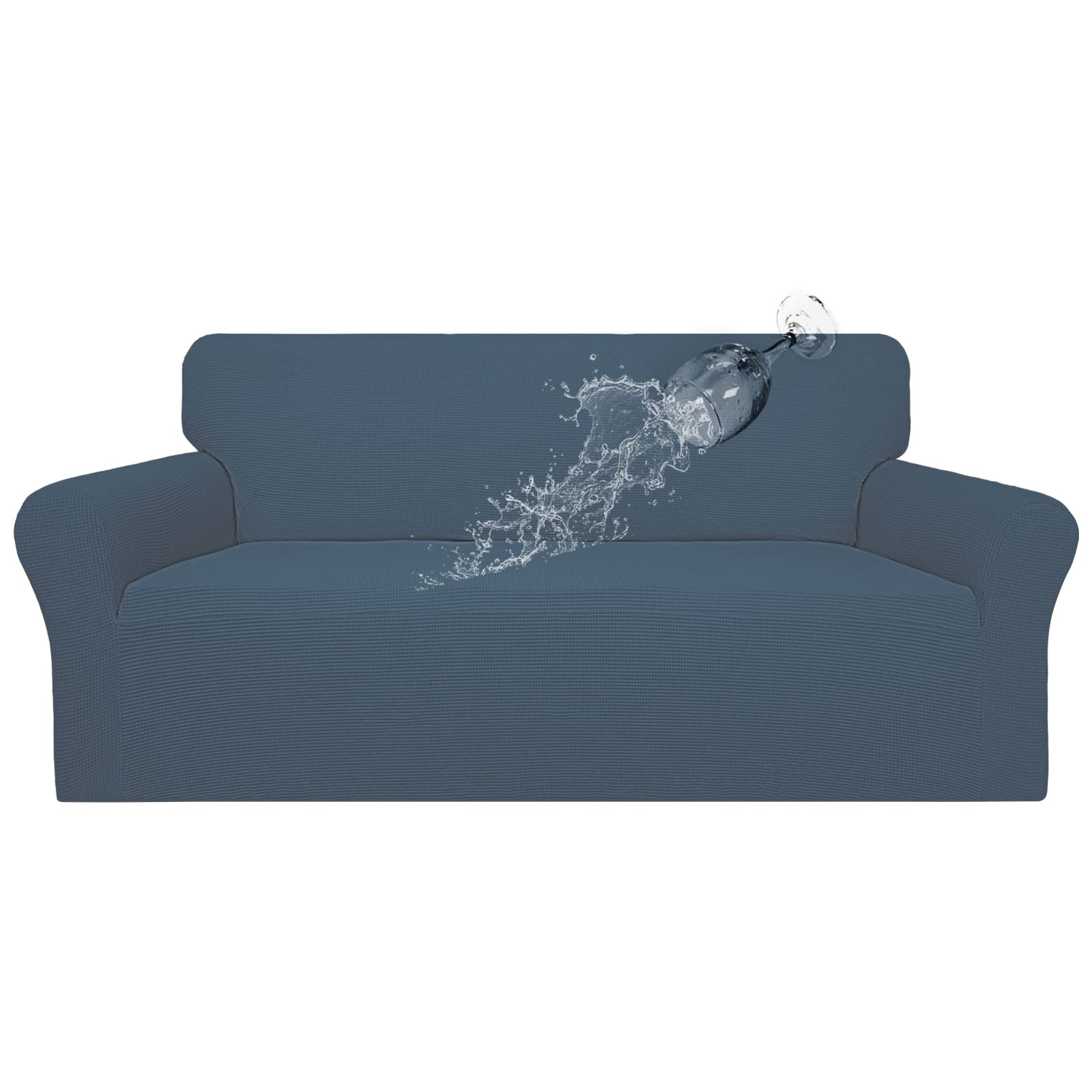 Easy-Going 100% Waterproof Couch Cover, Dual Waterproof Sofa Cover, Stretch Jacquard Sofa Slipcover, Leakproof Furniture Protector For Kids, Pets, Dog And Cat (Oversized Sofa, Bluestone)