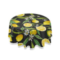 Qilmy Lemon Outdoor Tablecloth 60 Inch Waterproof Round Tablecloth With Umbrella Hole And Zipper For Backyard Party Bbq Decor