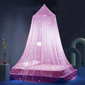 Eimilaly Stars Bed Canopy Glow In The Dark, Bed Canopy For Girls Mosquito Net, Princess Canopy For Girls Bed Room Decor, Pink