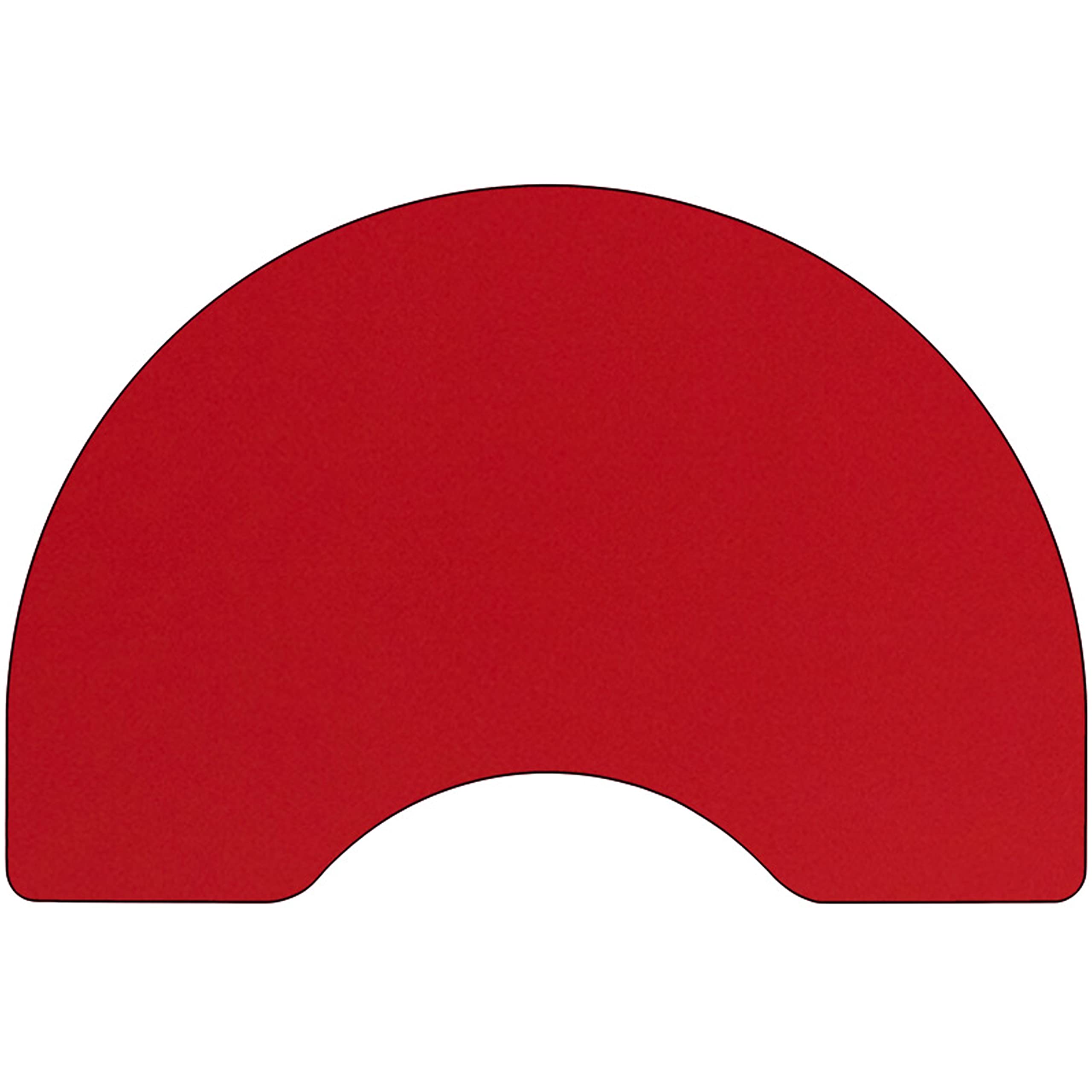 Flash Furniture Mobile Kidney Hp Laminate Activity Table With Standard Height Adjustable Legs, 48"W X 72"L, Red