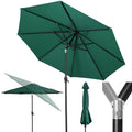 Tempera 9Ft Patio Market Outdoor Table Umbrella With Push Button Tilt And Crank,Large Sun Umbrella With Sturdy Pole&Fade Resistant Canopy,Easy To Set, Forest Green