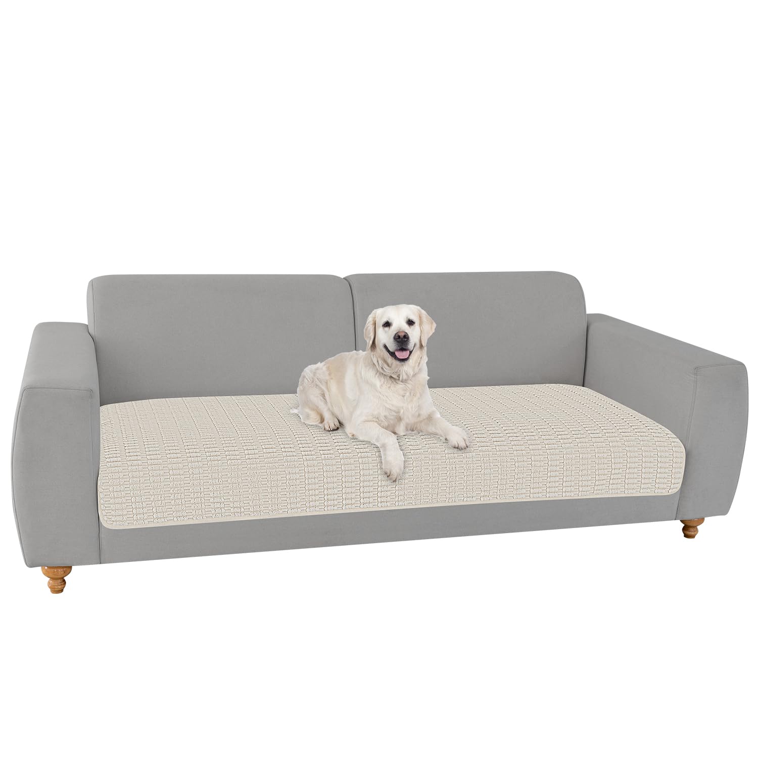 Foxdecor Dog Bed Cover Couch Cover for Pet, Anti-Slip Couch Pads for Sofa Chair Recliner Bed Furniture Protector, 32x82 inch Cre